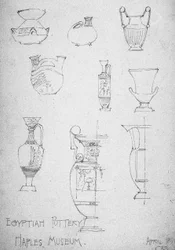 Egyptisk keramik, Neapel museum, 1891