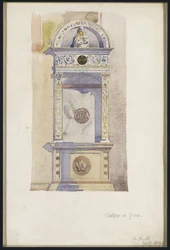 Studie av ett jesuitaltare, Certosa di Pavia, 1891