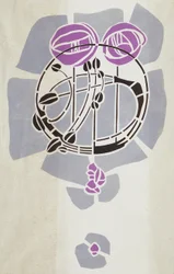 Modern reproduktion från original Mackintosh stencil för väggdekoration, rosmotiv, 1902 (affischfärg på patronpapper)