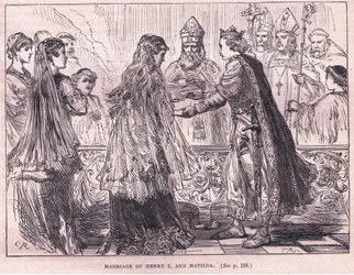 Vigsel mellan Henrik I och Matilda 1102 e.Kr.