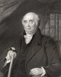 Henry Richard Fox, graverad av H. Robinson, från "National Portrait Gallery, volume III", publicerad omkring 1835.
