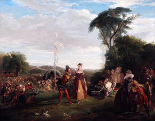 Första maj under drottning Elizabeths tid 1821 (olja på duk)