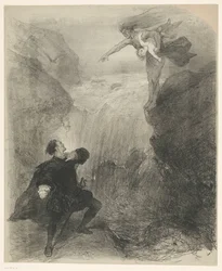 Scen från baletten "Monstret och magikern"