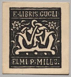 Bokskylt: Elmi P. Mills