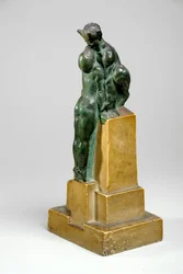 Maquette för en trädgårdsfontängrupp av nymfer och satyrer