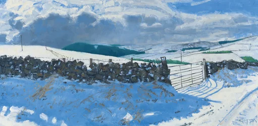 Snölandskap, början av mars, 2014 (olja på duk)