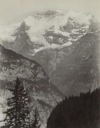 Jungfrau, Utsikt från Mürren, Schweiz, ca. 1860-talet.
