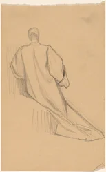 Studie av en figur bakifrån