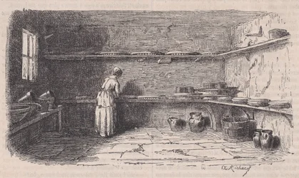 A Dairy, från Le Magasin Pittoresque, ca. 1852.