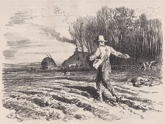 Spridningsfrö, från Le Magasin Pittoresque, maj 1857.