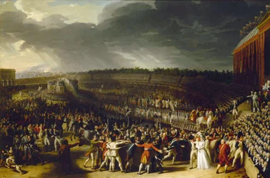Federationens festival på Champ de Mars den 14 juli 1790, 1792.