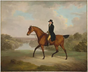 William Yates, Esq., från Springside, på sin favorit roadster
