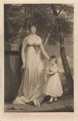 Charlotte grevinnan Cholmondeley och hennes son den ärade Henry Cholmondeley
