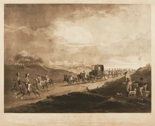 Kung George III i sin vagn
