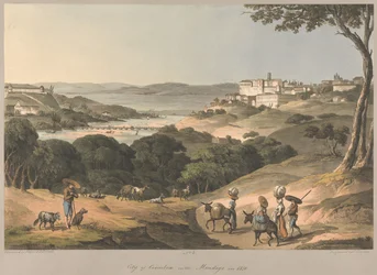 Nr 3  Staden Coimbra vid floden Mondego år 1810
