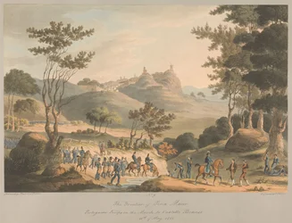 Nr 9 Gränsområdet vid Pina Macor. Portugisiska trupper på marsch mot Costello Branco, den 18 maj 1811