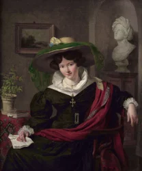 Porträtt av Carolina Frederica Kerst, hustru till Louis Royer