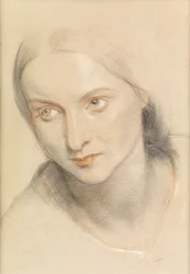 Studie av en kvinnas huvud, 1894