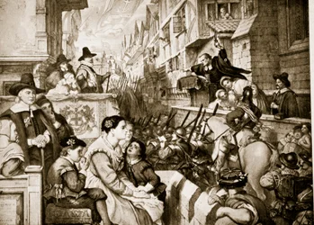 Tågbanden lämnar London, illustration från 
