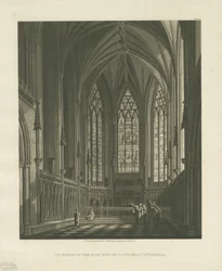 Interiör av Lichfield Cathedral - Lady Chapel: akvatintgravyr, nd [c 1813] (tryck)
