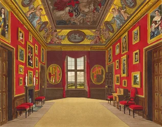 Kungens kabinett, Windsor Castle, ur ”Kungliga residens”, graverad av William James Bennett (1769-1844), utgiven av William Henry Pyne (1769-1843), 1816