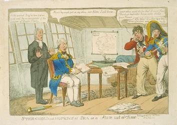 Sternhold and Hopkins at Sea or a Stave out of Time, 1809 (färgetsning)