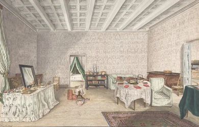 Design för interiör, ca. 1830.
