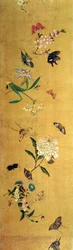 Hundra fjärilar, blommor och insekter, detalj från en handscroll