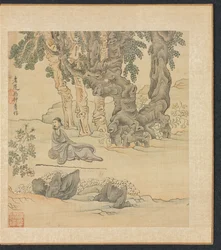 Målningar efter antika mästare: Porträtt av Zhongqing i ett landskap, 1598-1652.