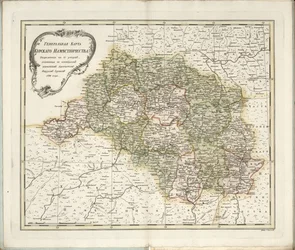 Allmän karta över Kursk Governorate, 1788.