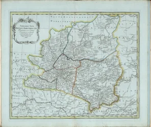 Allmän karta över Vyatka Governorate, 1791.