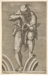En man som skjuter ett armborst, 1579.