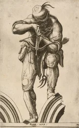 En bågskytt som skjuter ett armborst, 1579.