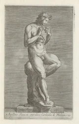 Skulptur av Apollon Staty av Apollo i kardinal de Medicis grönska (titel på objekt) Antika skulpturer i Rom (serietitel) Ikoner av de antika statyerna av staden Rom som ses på offentliga platser (serietitel)