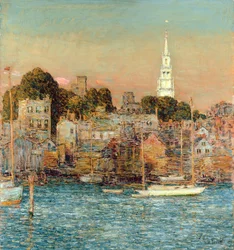 Oktober Solnedgång, Newport