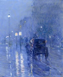 Rainy Midnight, sent 1890-tal (olja på duk)