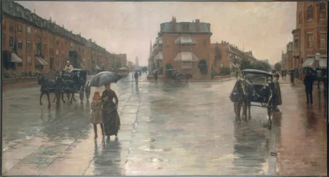 Regnig dag i Boston, 1885
