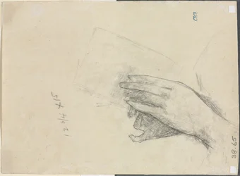 Händer som håller en bok ago, 1889.