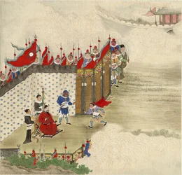 Kinesisk prins mottagande kurir, ca 1820