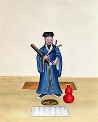 En taoist i Kina, ca 1785 (wc på papper)