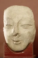 Buddhahuvud, Khotan, 4-500-tal (stuckatur)
