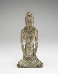 Figur av en Bodhisattva (keramik)