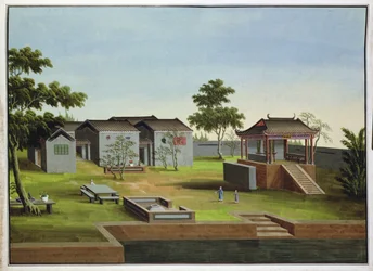 Trädgårdsscenen, ca 1820-40 (wc på papper)