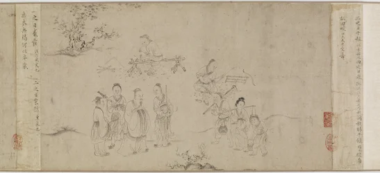 Illustrationer av sjunde månaden från Odes of Bin, Song-dynastin eller Yuan-dynastin, mitten av 1200-mitten av 1300-talet (bläck på papper)