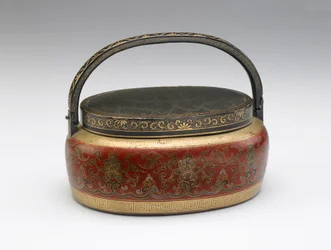 Lackad handvärmare, sent 1700-1800-tal