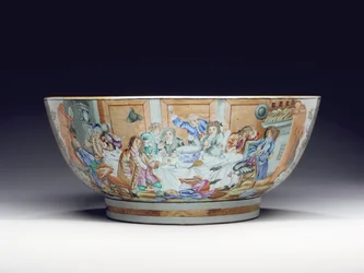 Sällsynt och massiv punchbowl, c.1775