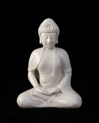 Sittande Buddha, Fujian-provinsen, Ming- eller Qing-dynastin (keramik)