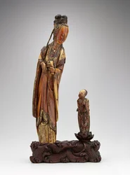 Stående grupp av He Xiangu och medföljare, Mingdynastin, 1580-1644