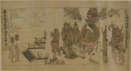 Buddha tilltalar Yamaraja i Kusinagara, 1100-1200-talet