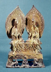Buddhorna Prabhutaratna och Sakyamuni, från Hebei-provinsen, Norra Wei-dynastin, 518 e.Kr.